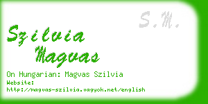 szilvia magvas business card